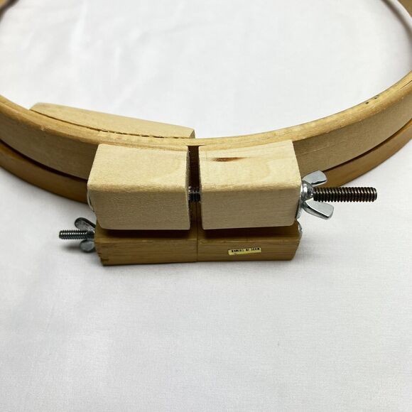 Vtg American Heritage Round Wood Embroidery Quilting Hoops (2) 14" & 12" - Picture 4 of 5